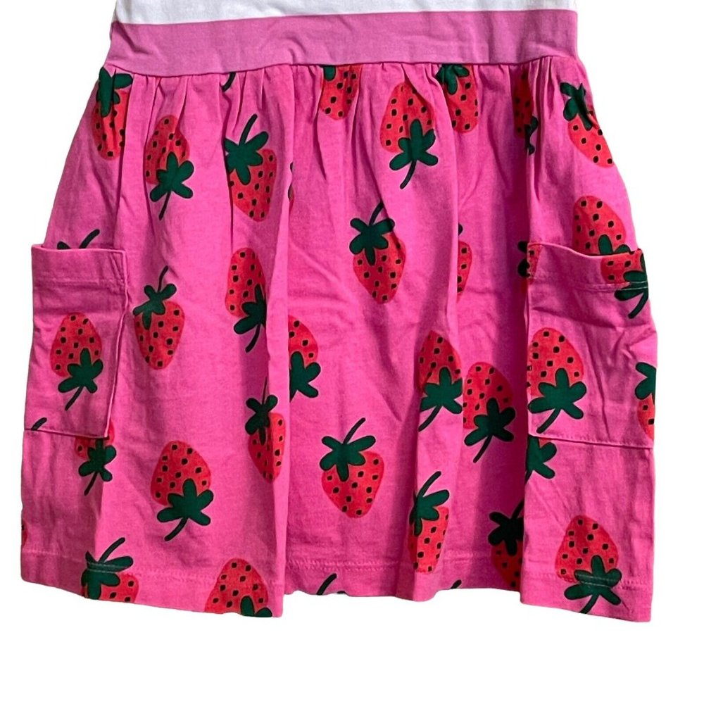 Hanna Andersson Girls Striped Strawberry Mixie Dress 2T 85CM Pink Summer NEW - Picture 9 of 12